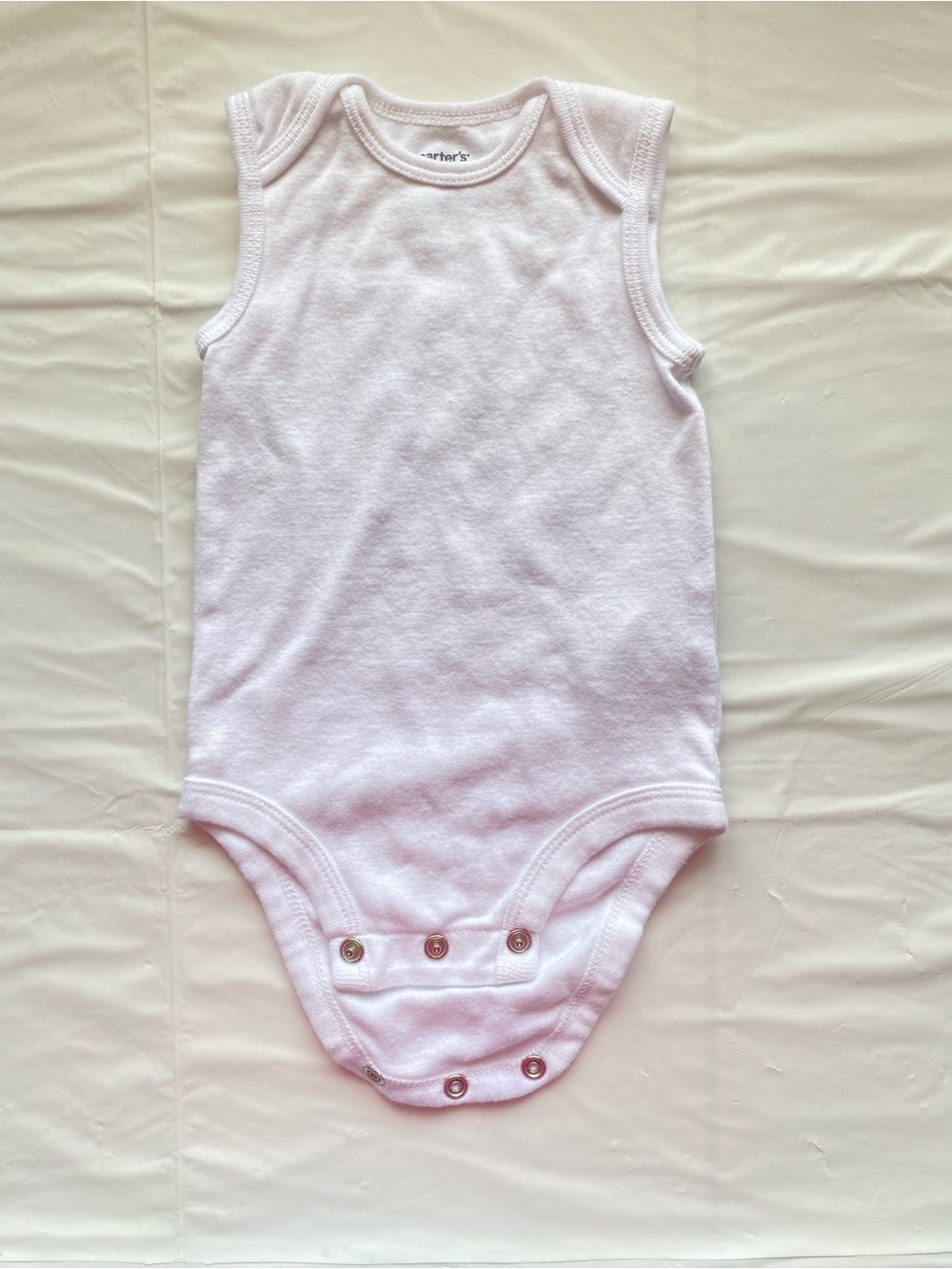 Carter's Baby White Sleeveless Bodysuit Tank Onesie Basic Undergarment 3M